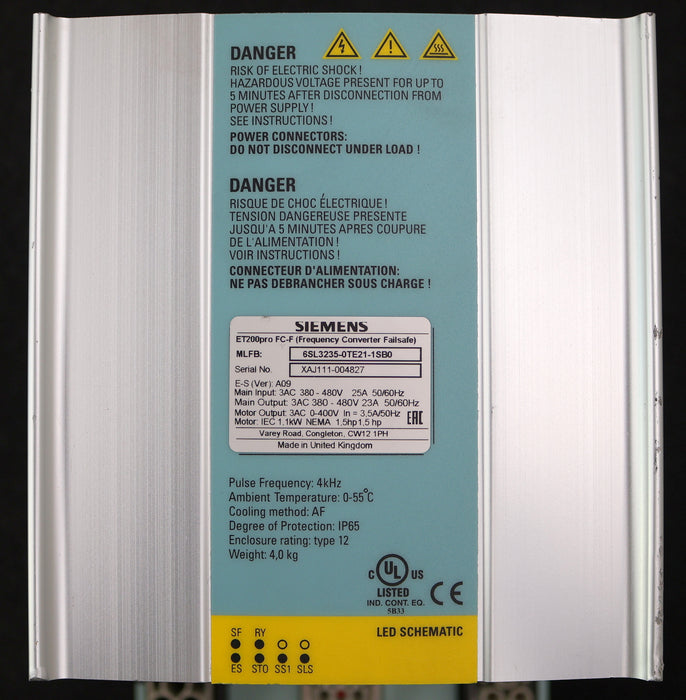 Bild des Artikels SIEMENS-ET200pro-FC-F-Frequenzumrichter-6SL3235-0TE21-1SB0-Gehäuse-angebrochen