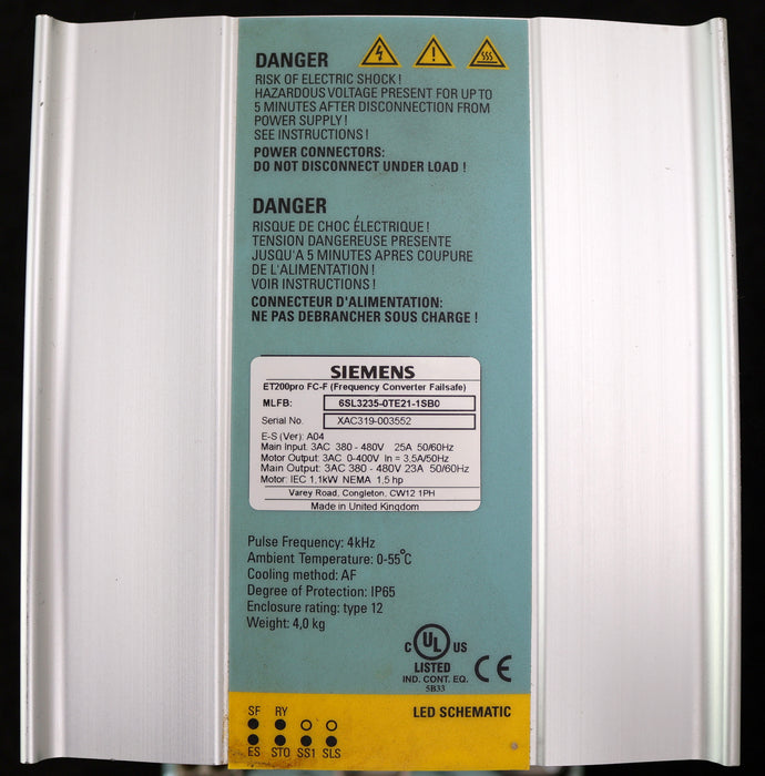 Bild des Artikels SIEMENS-ET200pro-FC-F-Frequenzumrichter-6SL3235-0TE21-1SB0-stark-verschmutzt