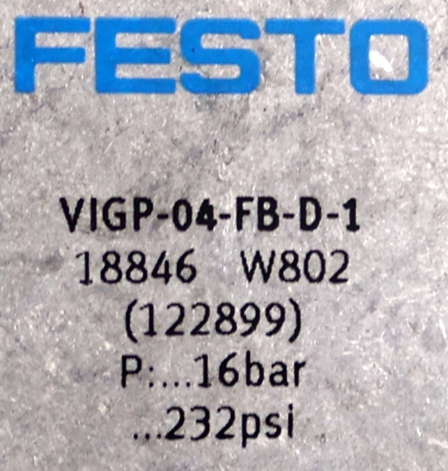 Bild des Artikels FESTO-Adapterplatte-VIGP-04-FB-D-1-Mat.Nr.-18846-P:-…16bar-gebraucht