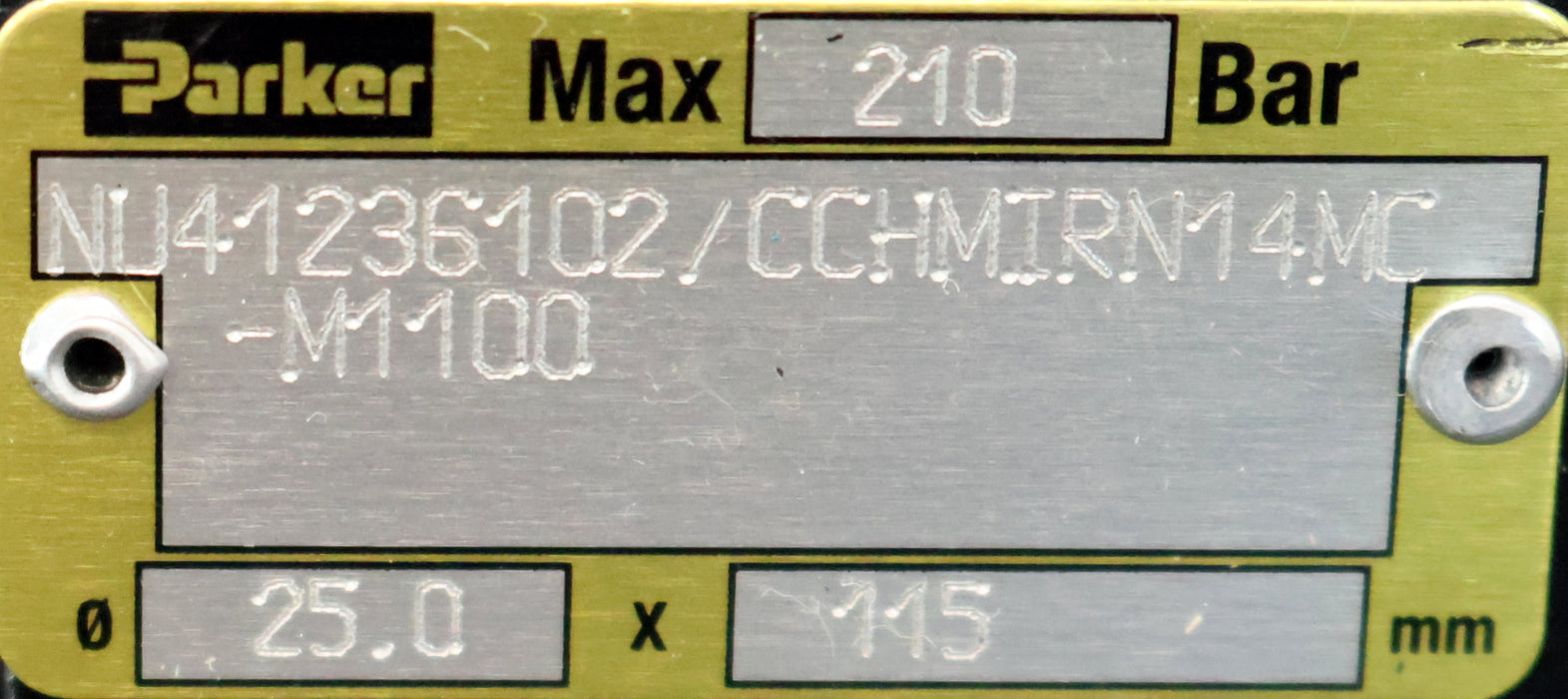 Bild des Artikels PARKER-Hydraulikzylinder-CCHMIRN14MC-M1100-Ø-25X115mm-max.-210bar-gebraucht