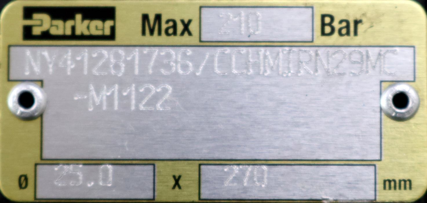 Bild des Artikels PARKER-Hydraulikzylinder-CCHMIRN29MC-M1122-Ø-25X270mm-max.-210bar-gebraucht