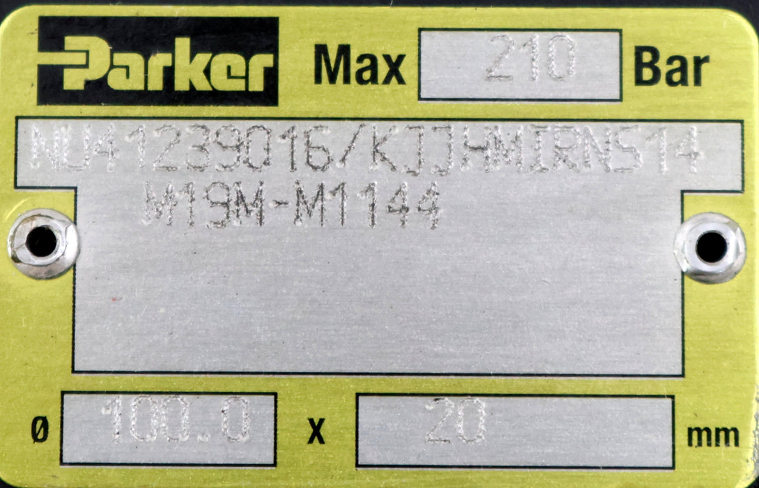 Bild des Artikels PARKER-Hydraulikzylinder-KJJHMIRNS14M19M-M1144-Ø-100X20mm-max.-210bar-gebraucht