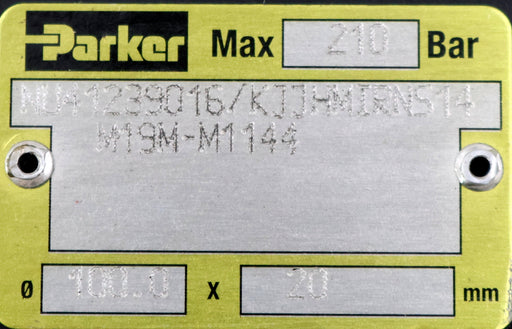 Bild des Artikels PARKER-Hydraulikzylinder-KJJHMIRNS14M19M-M1144-Ø-100X20mm-max.-210bar-gebraucht
