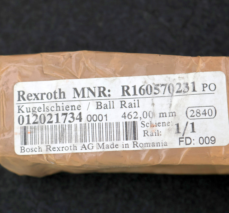 Bild des Artikels REXROTH-Kugelschiene-Baugröße-30-MNR:-R160570231-Länge-462mm-unbenutzt