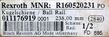 Bild des Artikels REXROTH-Kugelschiene-Baugröße-25-MNR:-R160520231-Länge-238mm-unbenutzt