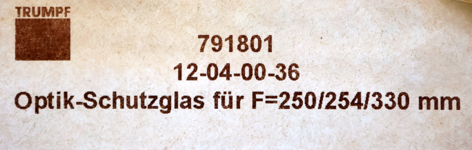 Bild des Artikels TRUMPF-Schutzglas-für-f=-250/254/330mm-Art.Nr.-791801-113-x-3-AR/AR-Q-unbenutzt