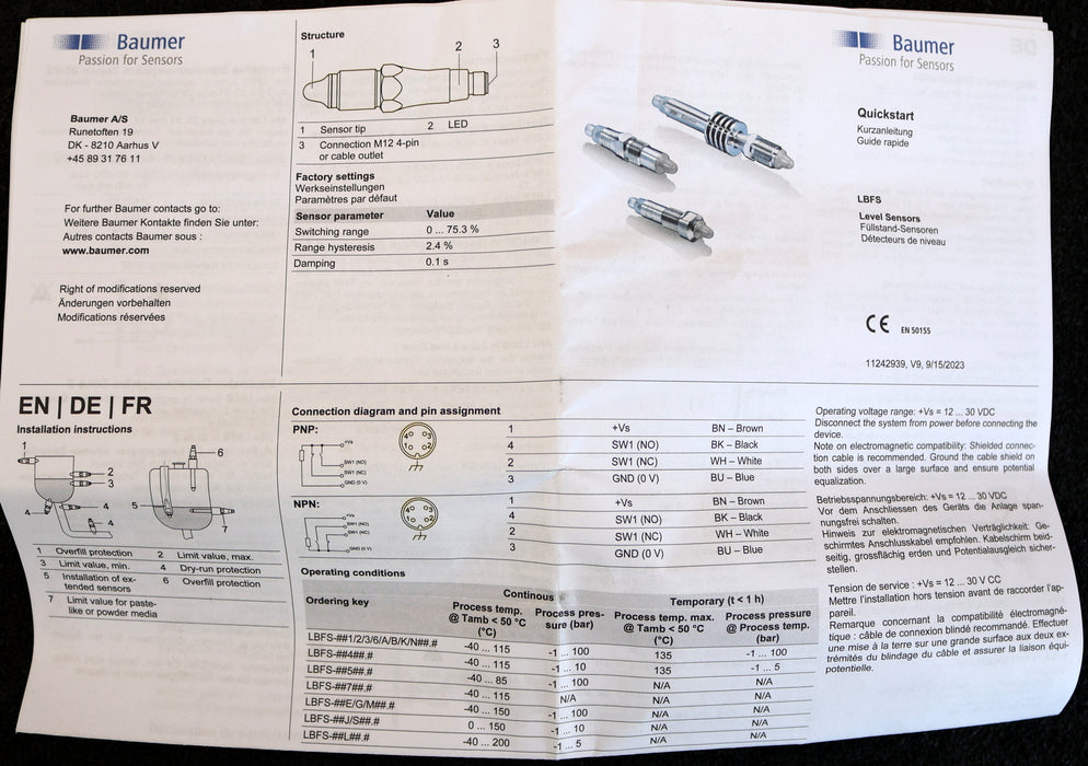 Bild des Artikels BAUMER-Kapazitiver-Grenzstandssensor-CleverLevel-LBFS-01121.0