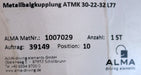 Bild des Artikels ALMA-Metallbalgkupplung-ATMK-30-22-32-L77-MatNr.:-1007029-1.-Ø-32mm-2.-Ø-22mm