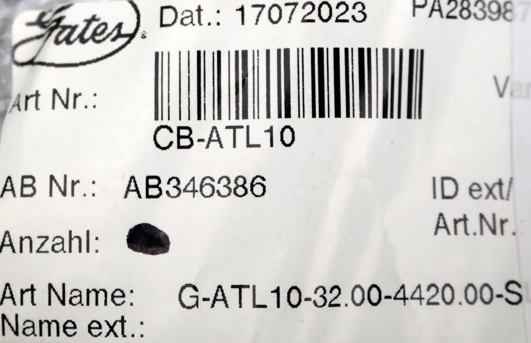 Bild des Artikels GATES-4420mm-Zahnriemen-offen-AT10--B=-32mm-L=-4420mm-unbenutzt