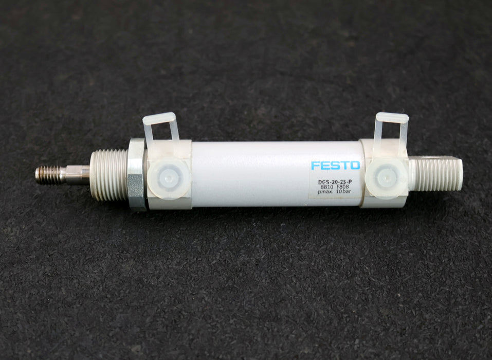 Bild des Artikels FESTO-2x-Rundzylinder-DGS-20-25-P-Mat.Nr.-8810-KolbenØ-20mm-Hub-25mm-max.-10bar