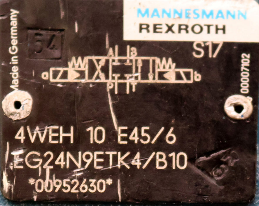 Bild des Artikels REXROTH-Wegeschieberventil-4WEH-10-E45/6EG24N9ETK4/B10-MNR:-00952630