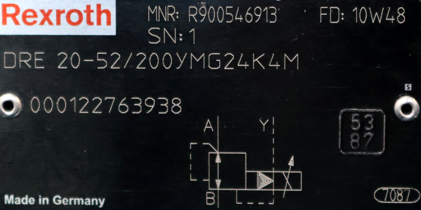 Bild des Artikels REXROTH-Druckreduzierventil-DRE-20-52/200YMG24K4M-MNR:-R900546913-unbenutzt