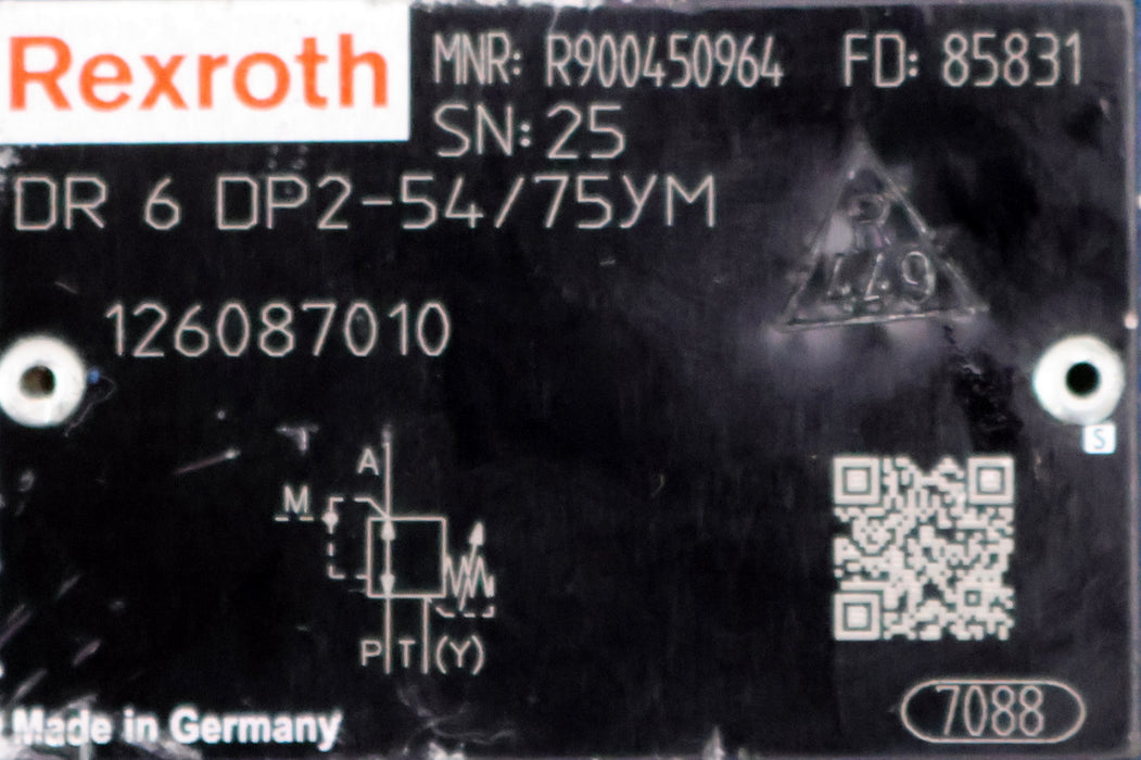 Bild des Artikels REXROTH-Druckreduzierventil-DR-6DP2-54/75YM-MNR:-R900450964-gebraucht