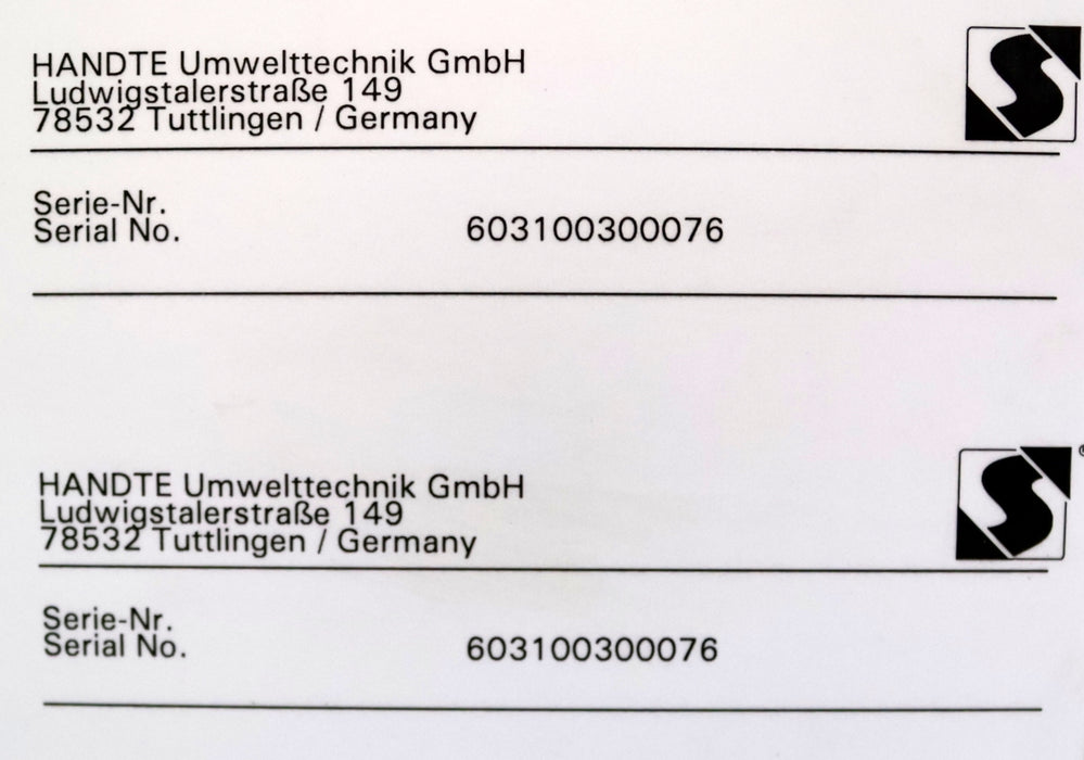 Bild des Artikels HANDTE-UMWELTTECHNIK-Filtereinheit-Serien-Nr.-603100300076---68x162x143cm