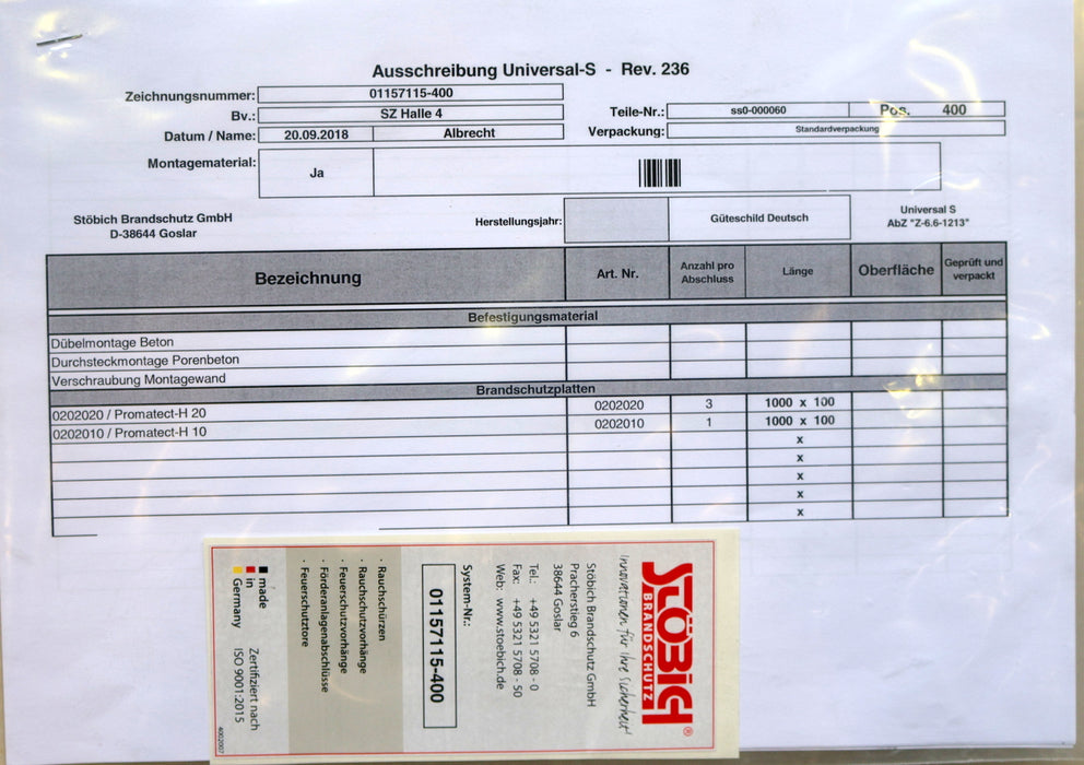 Bild des Artikels STÖBICH-BRANDSCHUTZ-Universeller-Deckenabschluss-Universal-S-1850x2000x700mm
