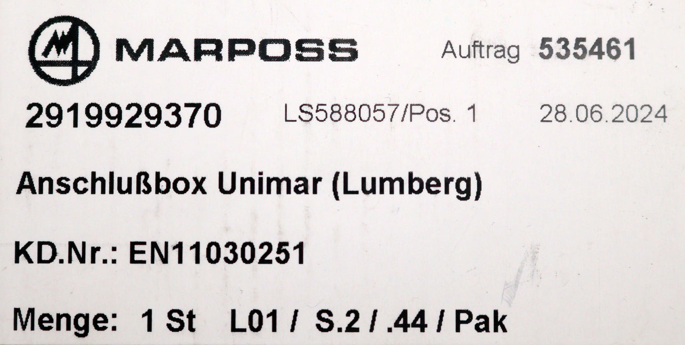 Bild des Artikels MARPOSS-Anschlussbox-UNIMAR-(LUMBERG)-Art.Nr.-2919929370-unbenutzt-in-OVP