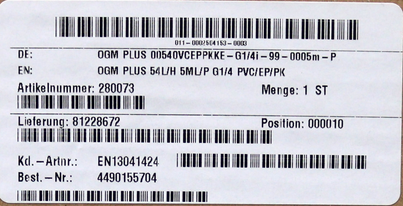 Bild des Artikels ECOLAB-Impulszähzler-Plus-00540-OGM-PLUS-00540VCEPPKKE-G1/4i-99-0005m-P-OVP