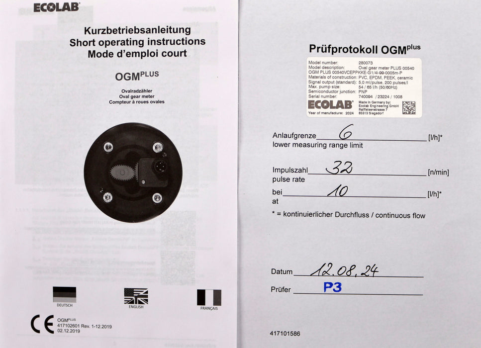 Bild des Artikels ECOLAB-Impulszähzler-Plus-00540-OGM-PLUS-00540VCEPPKKE-G1/4i-99-0005m-P-OVP