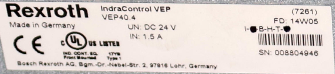 Bild des Artikels REXROTH-IndraControl-V-Embedded-PC-based-operator-panel-12,1"-TFT-Display