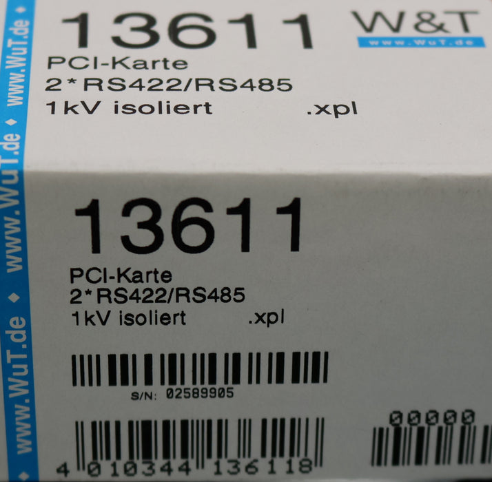 Bild des Artikels DÜRR-SOMAC-PC-Karte-für-PCI-Bus-M0123802.01-2x-RS422/RS485-1kV-isolioert