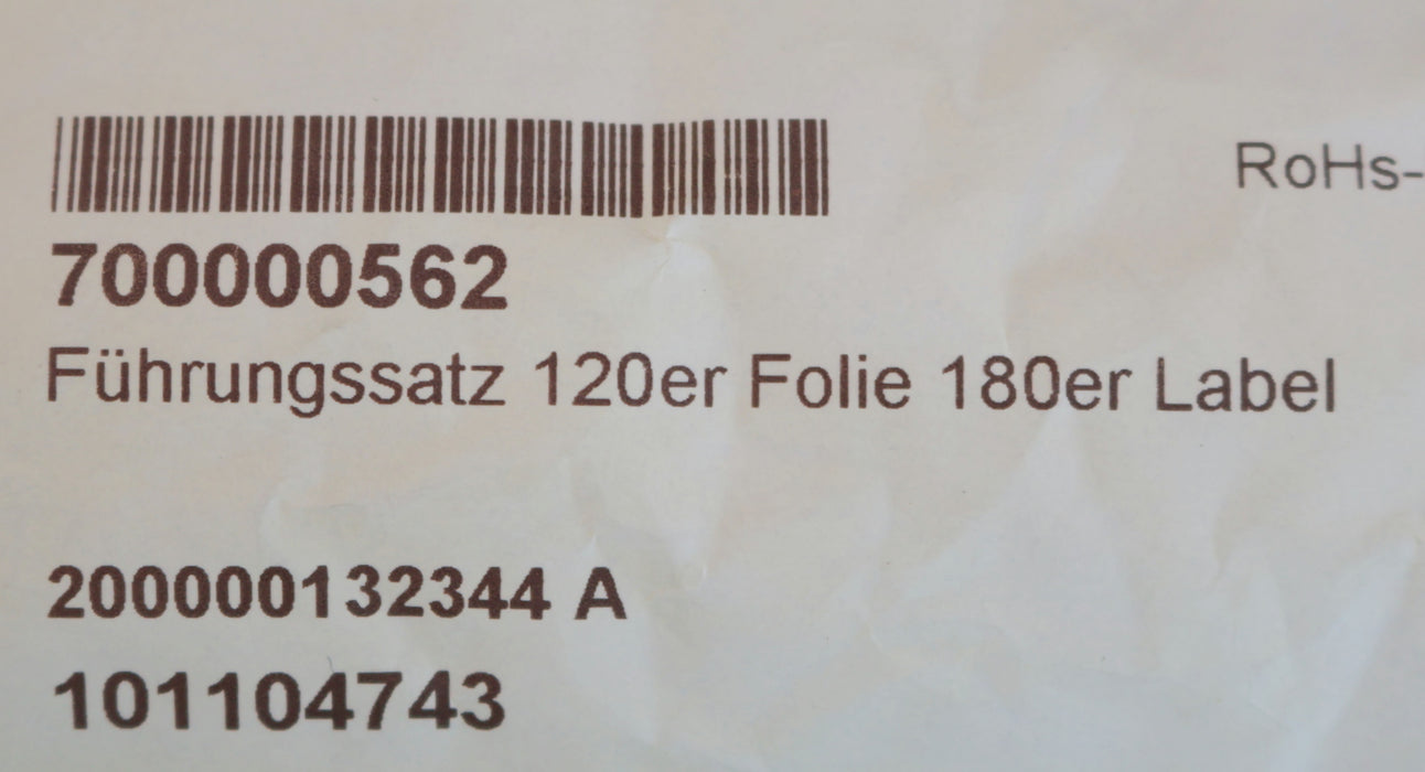 Bild des Artikels COHERENT-Führungssatz-120er-Folie-180er-Label-Art.Nr.-101104743-B=-100/120mm