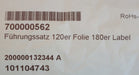 Bild des Artikels COHERENT-Führungssatz-120er-Folie-180er-Label-Art.Nr.-101104743-B=-100/120mm