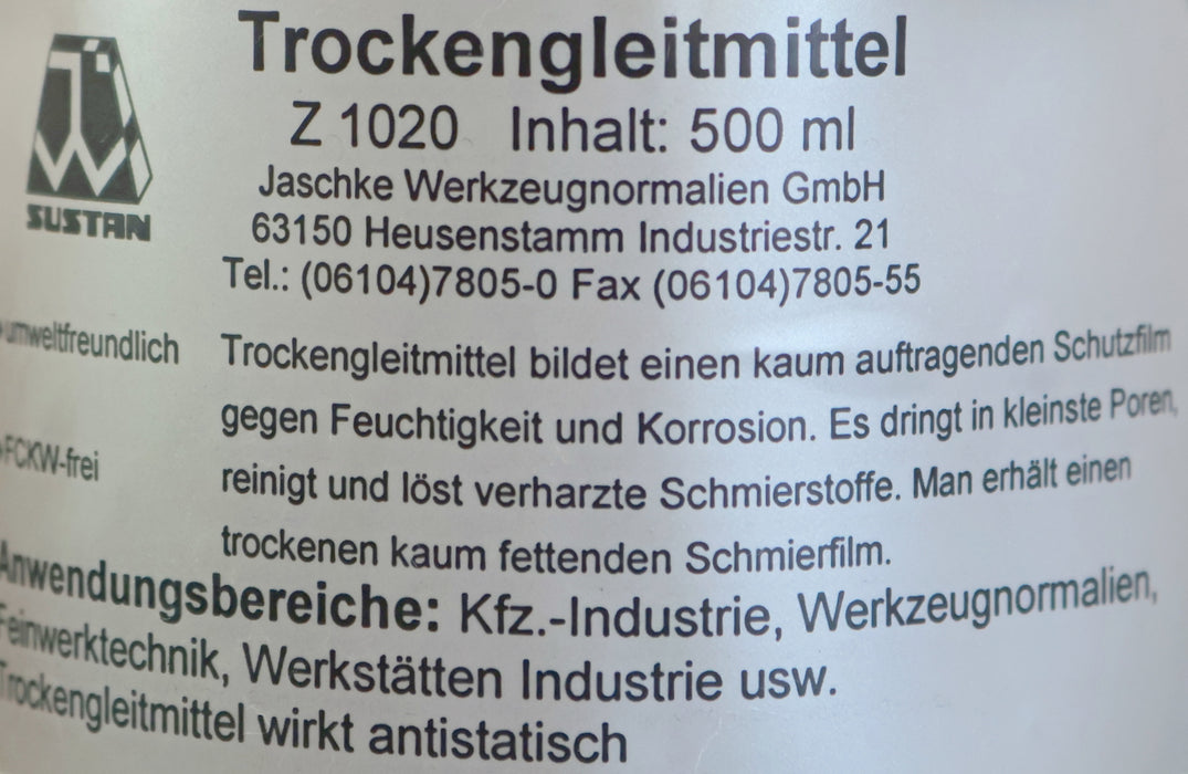 Bild des Artikels DÜRR-SOMAC-/-SUSTAN-JW-Trockengleitmittel-Z-1020-M0253110.01-500ml-unbenutzt