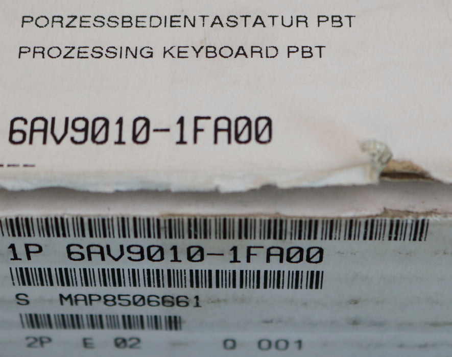 Bild des Artikels SIEMENS-Prozessbedientastatur-PBT-6AV9010-1FA00-ohne-Schlüssel-gebraucht