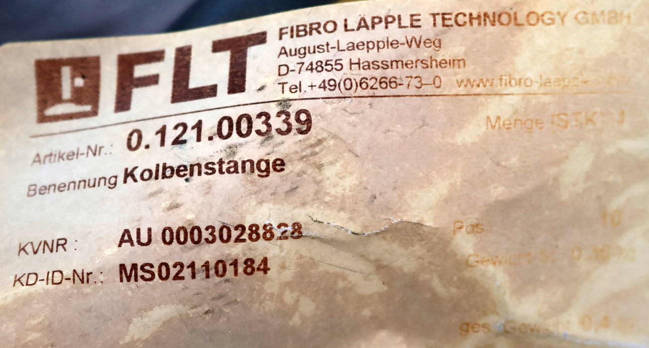 Bild des Artikels FIBRO-LÄPPLE-FLT-Kolbenstange-Art.Nr.-0.121.00339-unbenutzt-in-OVP