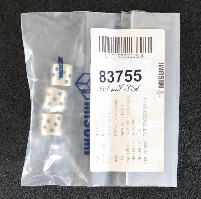 Bild des Artikels MISUMI-3x-Gleitlagerbuchsen-MPBZ12-16-AußenØ-18mm-InnenØ-12mm-Länge-16mm
