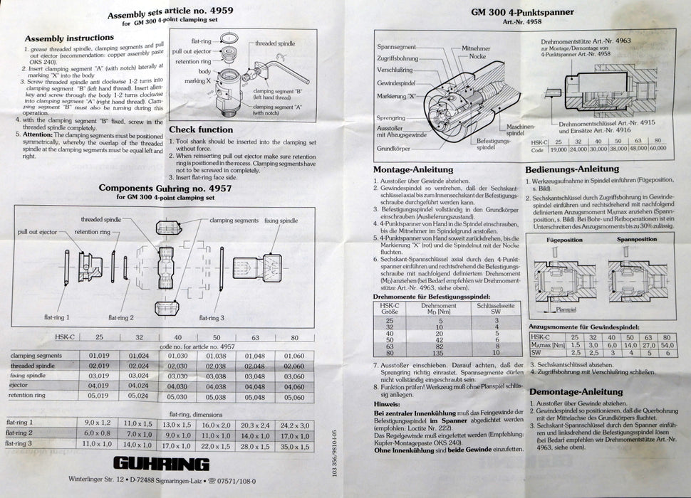 Bild des Artikels GÜHRING-Spindelvorsatzflansch-GM300-HSK50-C-4-Punkt-Spannsatz-für-Ø-38,0mm