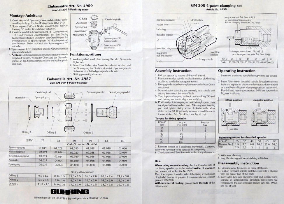 Bild des Artikels GÜHRING-Spindelvorsatzflansch-GM300-HSK63-C-4-Punkt-Spannsatz-für-Ø-48,0mm