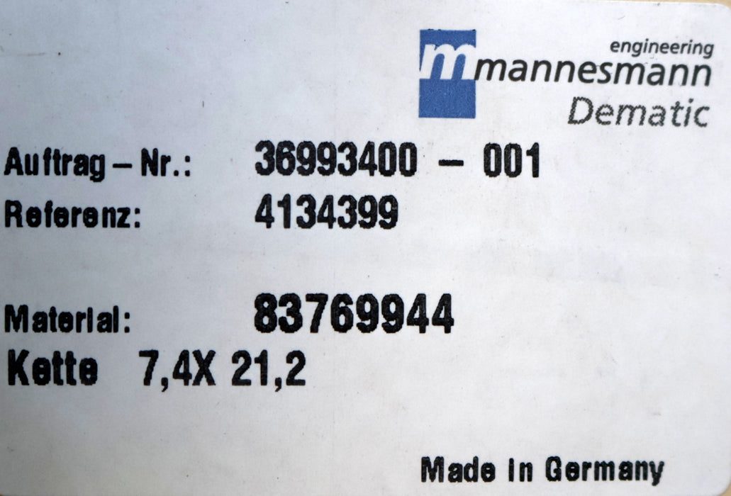 Bild des Artikels DEMAG-10m-Kette-LK-DK10-7,4x21,2mm-Länge-10m-Art.Nr.-83769944-für-Kettenzug-DK10