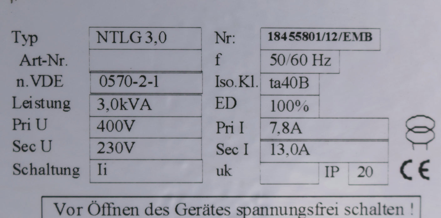 Bild des Artikels ABUS-Einphasen-Transformator-NTLG-3,0-3,0kVA-Art.Nr.-00484207-T85-für-ABUS-Kran