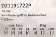 Bild des Artikels INDEVA-Servobediengriff-für-Bedieneinheit-D21191722P-L=-113mm-für-Type-E80R