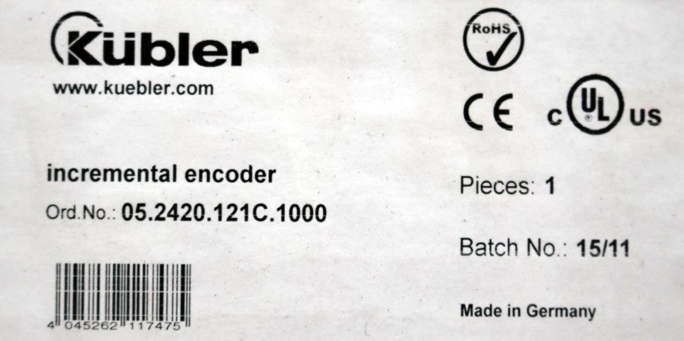 Bild des Artikels KÜBLER-Incremental-Encoder-Art.Nr.-05.2420.121C.1000-Hohlwellen-Geber-unbenutzt