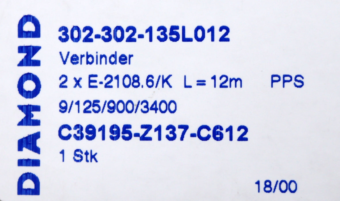 Bild des Artikels DIAMOND-Verbinder-Lichtwellenleiter-Patchkabel-302-302-135L012-Länge-12m