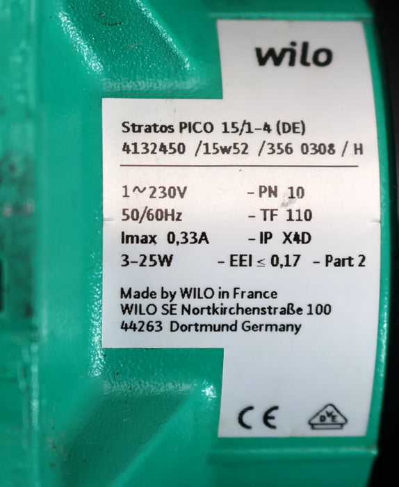 Bild des Artikels WILO-Umwälzpumpe-Stratos-PICO-15/1-4-Einbaumaß-130mm-230V-50/60Hz-PN10-3-25W