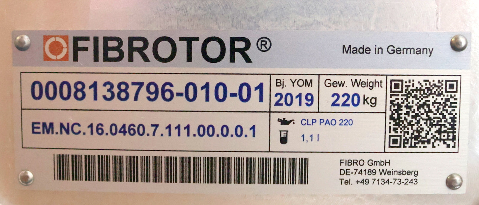 Bild des Artikels FIBRO-NC-Rundtisch-EM.NC.16.0460.7.111.00.0.0.1-SchalttellerØ-460mm-unbenutzt