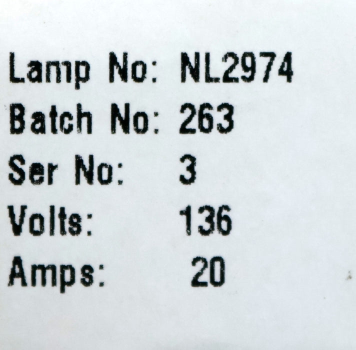 Bild des Artikels ROFIN-Kryptonbogenlampe-KFC-5023-Art.Nr.-101111907-NL5023-136V-20A-unbenutzt-OVP