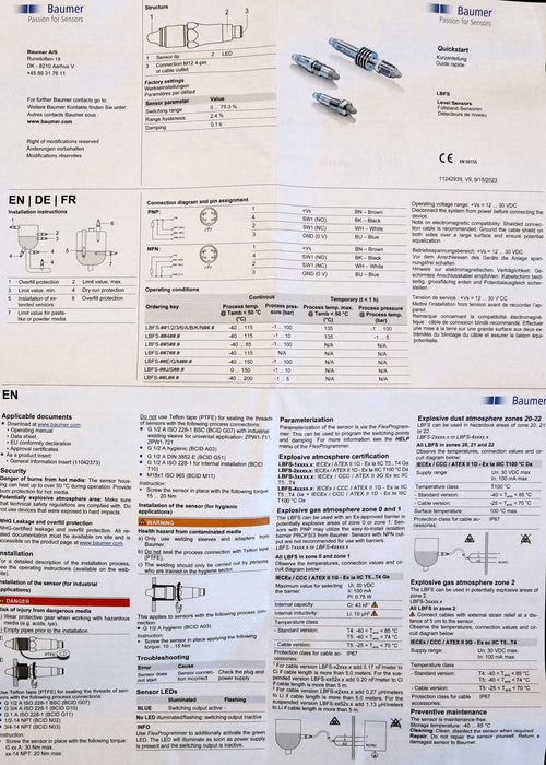Bild des Artikels BAUMER-Kapazitiver-Grenzstandssensor-LBFS-01121.0-Mat.Nr.-11045785-G-1/2''