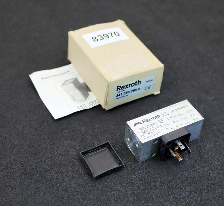 Bild des Artikels REXROTH-Druckschalter-341-058-290-0-1,5bar-30VDC-250VAC-3A-90W-400VA-unbenutzt