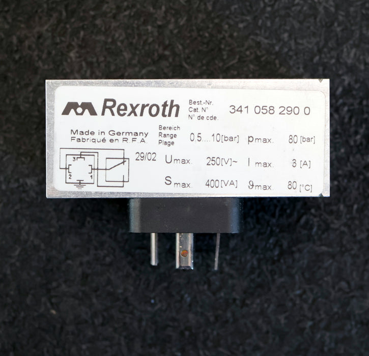 Bild des Artikels REXROTH-Druckschalter-341-058-290-0-1,5bar-30VDC-250VAC-3A-90W-400VA-unbenutzt