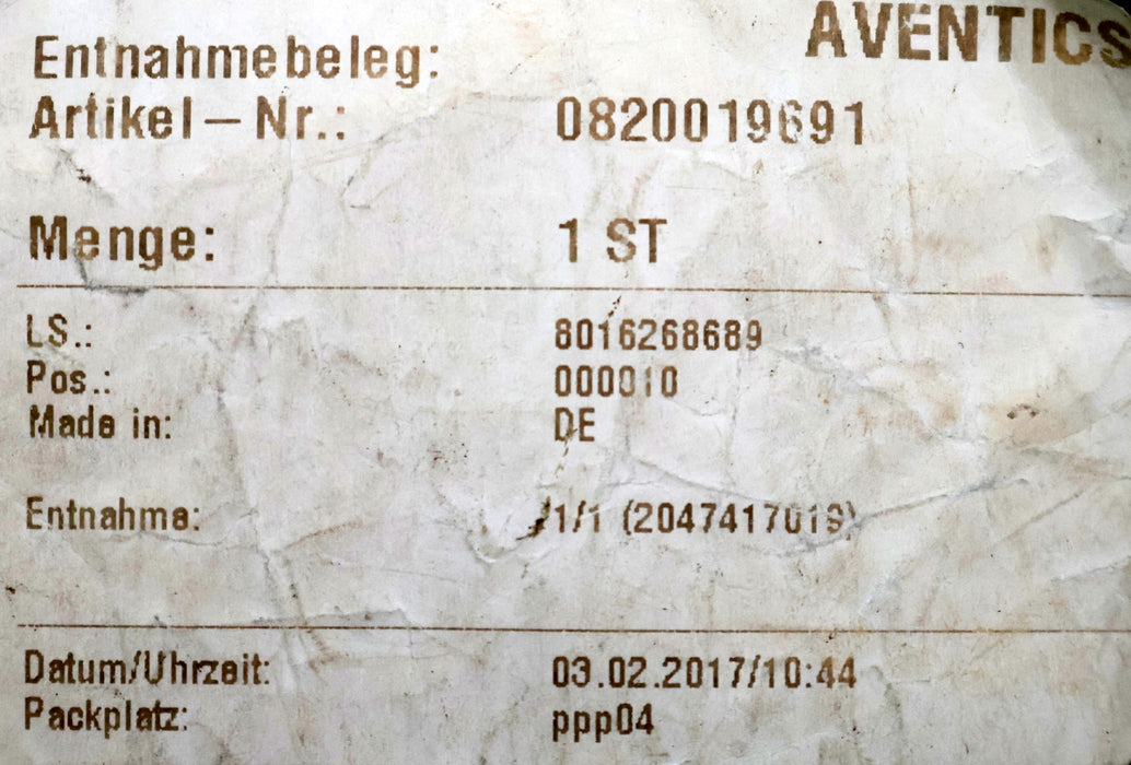 Bild des Artikels AVENTICS-3/2-Wegeventil-Art.Nr.-0820019691-Betriebsspannung-24VDC-4,8W