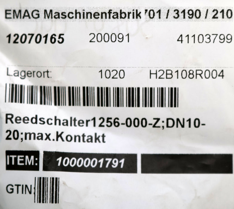 Bild des Artikels EMAG-Reedschalter-1256-000-Z-Art.Nr.-88029347-DN10-20-250VAC/DC-1A-max.-100W
