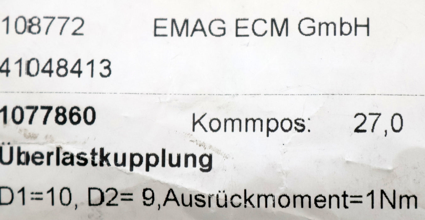 Bild des Artikels R+W-Überlastkupplung-Model-ES2-Art.Nr.-ES2/0005/AD-1.-Bohrung-Ø-10mm-gebraucht