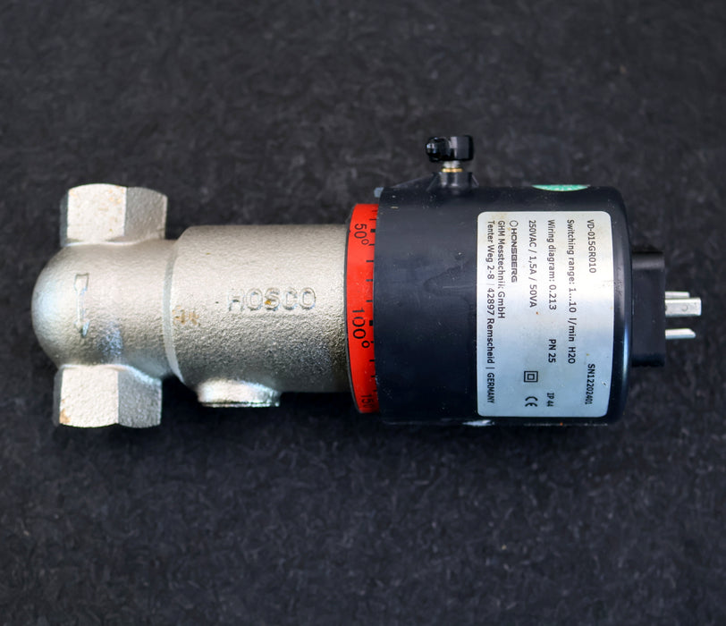 Bild des Artikels HONSBERG-Strömungswächter-VD-015GR010-Schaltbereich-1…10l/min-PN25-250VAC