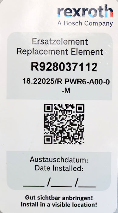 Bild des Artikels REXROTH-Filterelement-PWR6-A00-0-M-R928037112-18.22025/R-Ø-99,7mm-Länge-249mm