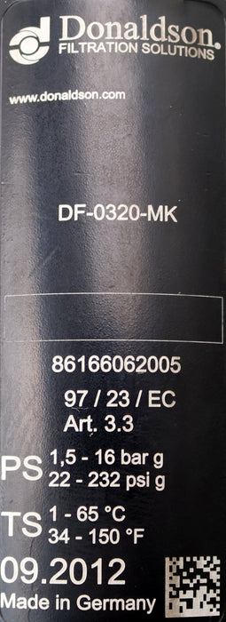 Bild des Artikels DONALDSON-Filtergehäuse-DF-0320-MK-Anschlusstyp:-G-1-max-16bar-/-250psi-max-65°C