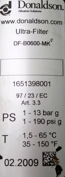 Bild des Artikels DONALDSON-Filtergehäuse-DF-B0600-MK-Anschlusstyp:-G-1-1/2-max.-13bar-/-190psi